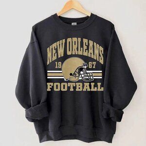 Vintage New Orleans Saints Football Style Sweatshirt Retro Saints Football Shirt